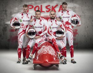 Reprezentacyjna polska czwórka bobsleistów, fot. materiały prasowe PZBiS