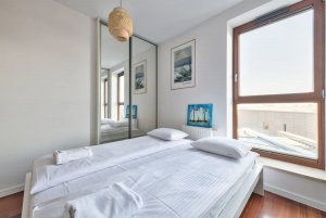 Sypialnia w obiekcie Hryniewickiego 6B/22