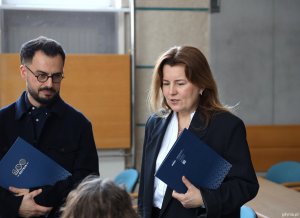 Karolina Klawitter i Piotr Sobierski podczas spotkania GRK