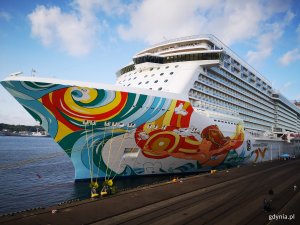 Zacumowany przy nabrzeżu Francuskim Norwegian Getaway/fot. Karolina Szypelt