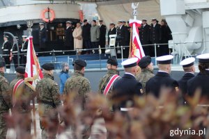 Uroczysta przysięga przy nabrzeżu Pomorskim