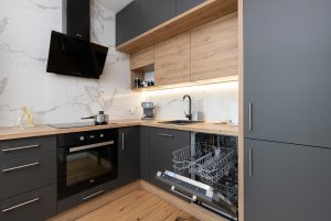 Apartament Vespa, widok na anekse kuchenny