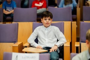 Uczestnik finału Konkursu Wiedzy o Gdyni / fot. Uniwersytet WSB Merito Gdynia