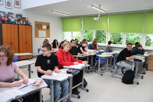 Uczniowie SP 21 podczas zajęć