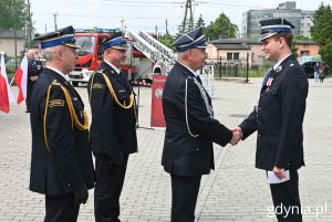 Wręczanie odznaczeń gdyńskim strażakom (fot. Magdalena Starnawska)