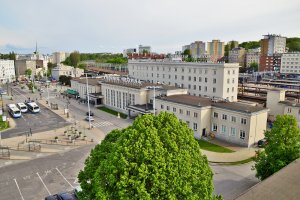 Dworzec PKP Gdynia Główna widziany z biurowca Poczty Polskiej, fot. Kuba Kujawa