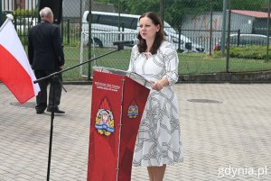 Uroczyste przemówienie Aleksandry Kosiorek, prezydent Gdyni (fot. Magdalena Starnawska)