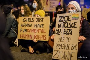 Czwartkowy protest na ulicach Gdyni, fot. Karol Stańczak