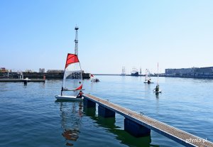 Oficjalnie powitanie pierwszej jednostki korzystającej z Mariny Yacht Park, fot. Kamil Złoch