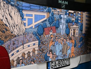 Gdyńska komunikacja ubiera się świąteczną szatę graficzną  (Fot. Dorota Patzer)