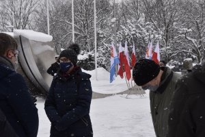 Uroczystość przy pomniku Polski Morskiej. Na zdj. Joanna Zielińska, fot. Magda Śliżewska