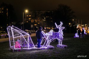 Iluminacje świąteczne na skwerze Kościuszki // fot. Karol Stańczak