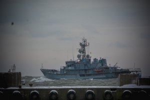 Na pokładzie okrętu ORP „Wodnik” trwają zimowe praktyki studentów Akademii Marynarki Wojennej w Gdyni // fot. kpt. mar. Anna Sech