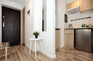 Apartament Bursztynowy, aneks kuchenny