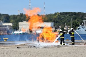 Ćwiczenia ratowniczo-gaśnicze w Porcie Gdynia / fot. Dorota Nelke