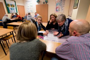 Warsztaty poświęcone nadchodzącej przebudowie polany przy Osadzie Rybackiej, fot. Aleksander Trafas