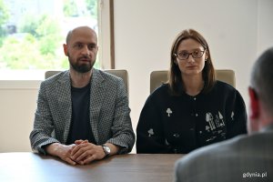 Kurpiewska-Berendt wraz z mężem Krzysztofem podczas spotkania w gdyńskim ratuszu 