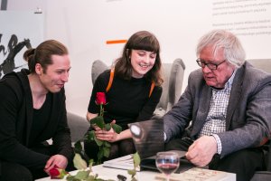 Otwarcie wystawy prac Józefa Wilkonia w Muzeum Miasta Gdyni.