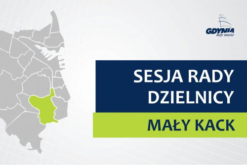 Mapa Gdyni z zaznaczoną na zielono dzielnicą Mały Kack (mat. Urzedu Miasta Gdyni)