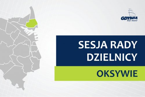 Mapa Gdyni z zaznaczoną na zielono dzielnicą Oksywie.