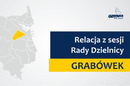 Mapa Gdyni z zaznaczoną na żółto dzielnicą Grabówek.