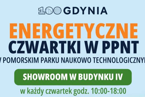 Energetyczne Czwartki – bezpłatne konsultacje dla mieszkańców w Pomorskim Parku Naukowo‑Technologicznym Gdynia, budynek IV, parter, Showroom (mat. Wydział Energetyki Urzędu Miasta Gdyni)