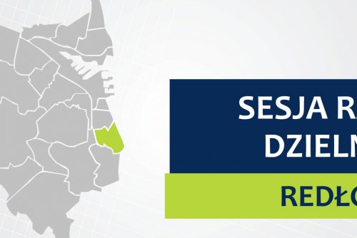 Mapa Gdyni z zaznaczoną na zielno dzielnicą Redłowo.