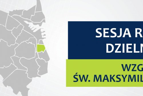 Mapa Gdyni z zaznaczoną na zielono dzielnicą Wzgórze Św. Maksymiliana.