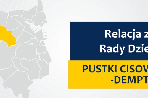 Mapa Gdyni z zaznaczoną na żółto dzielnicą Pustki Cisowskie-Demptowo.