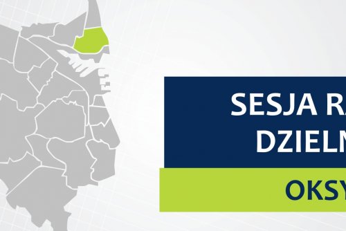 Mapa Gdyni z zaznaczoną na zielono dzielnicą Oksywie.