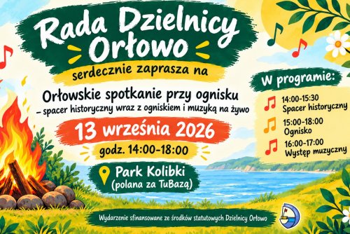 Orłowskie spotkanie przy ognisku - spacer historyczny oraz muzyka na żywo! (stworzony przy pomocy AI)