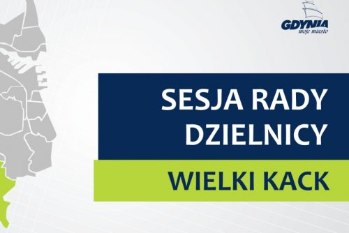 Mapa Gdyni z zaznaczoną na zielono dzielnicą Wielki Kack.