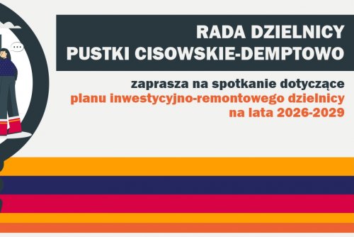 Plakat promujące spotkanie na Pustkach Cisowskich-Demptowie..