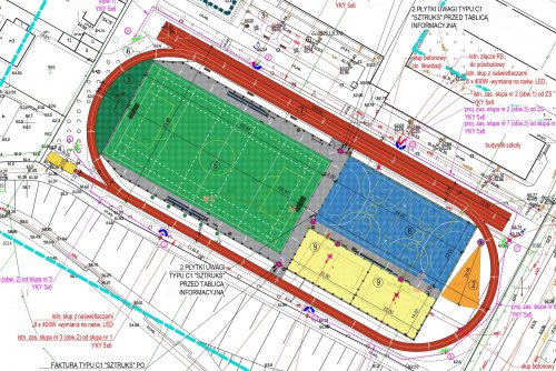 Fragment projektu zagospodarowania terenu CKZiU nr 2 w Gdyni (materiały Gdyńskiego Centrum Sportu)