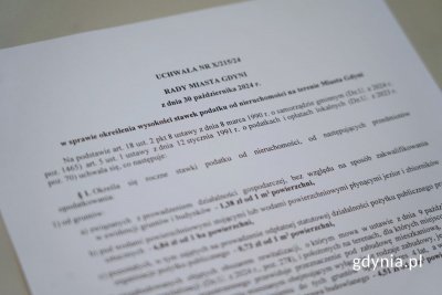 Stawki podatku od nieruchomości określa uchwała Rady Miasta Gdyni z 30 października 2024 r. (fot. Jakub Winiewski, archiwum)