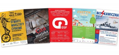 Plakaty majówkowych wydarzeń