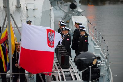 Uroczystości z okazji 84. rocznicy podniesienia bandery na okręcie ORP „Błyskawica”  // fot. bsmt Michał Pietrzak