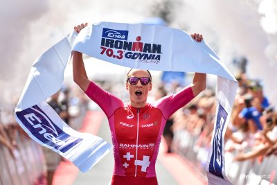 Daniela Ryf ustanowiła nowy rekord kobiet na dystansie polskich zawodów IRONMAN 70.3 / fot. gdyniasport.pl