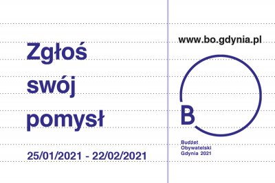 Grafika gdyńskiego Budżetu Obywatelskiego z napisem 