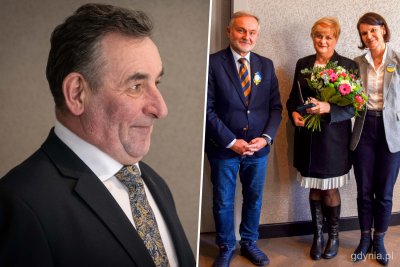 Po lewej: Zdzisław Kobyliński, naczelnik Wydziału Zarządzania Kryzysowego i Ochrony Ludności. Po prawej: prezydent Gdyni Wojciech Szczurek, Beata Brzostowska - naczelnik Wydziału Budynków i Katarzyna Gruszecka-Spychała, wiceprezydent Gdyni // fot. Kamil Złoch (lewe), Karolina Szypelt (prawe)