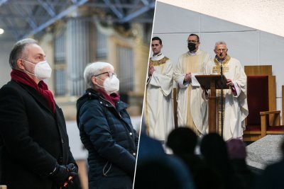W niedzielę, 7 lutego odbyła się uroczysta msza z okazji 95. urodzin Gdyni. Udział w nabożeństwie wzięli m.in. Wojciech Szczurek - prezydent Gdyni i Joanna Zielińska - przewodnicząca Rady Miasta // fot. Karol Stańczak