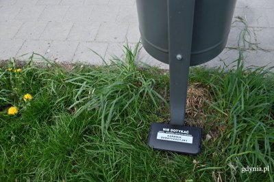 Mieszkańcy proszeni są aby nie przestawiać, nie otwierać i nie dotykać stacji deratyzacyjnych umieszczonych w Parku Centralnym (fot. Zofia Marczak)