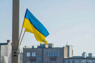 Ukraińskie flagi na ulicach Gdyni // fot. Sławomir Okoń