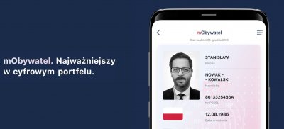 Od 14 lipca aplikacja mObywatel 2.0. będzie trzecim obok dowodu i paszportu - dokumentem tożsamości. Fot. mat. prasowe