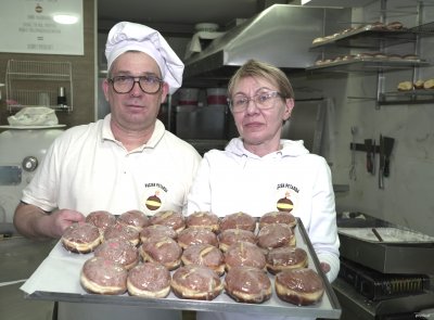 Iwona i Tomasz Kowalikowie z cukierni Pączek Petarda (fot. Sławomir Okoń)