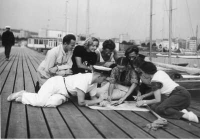 Jednym ze zdjęć konkursowych jest Szkolenie w Yacht Klubie Morskim w Gdyni, 1938 r., źródło: NAC