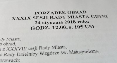 Przed nami XXXIX Sesja Rady Miasta Gdyni