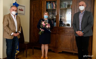 Prezydent Wojciech Szczurek, Alicja Gontarz oraz dyrektor Rafał Klajnert. // fot. Marcin Mielewski