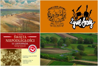 Kolaż zdjęć - wybrane wydarzenia kulturalne. Źródło: materiały organizatorów