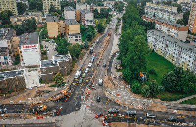 ul. Rolnicza na Witominie w trakacie przebudowy w ramach inwestycji pn. Rozbudowa ulicy Chwarznieńskiej w Gdyni// fot.Marcin Mielewski, ZDIZ Gdynia 